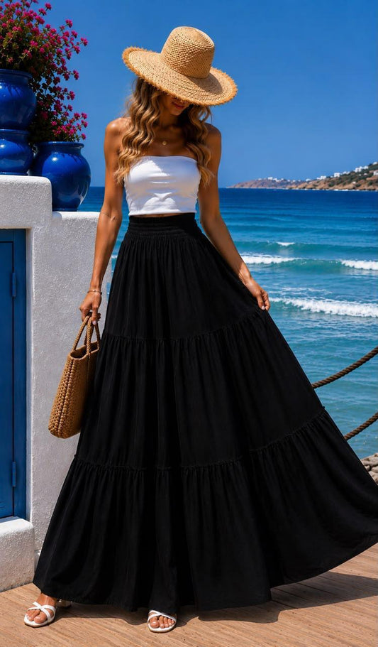 Printed Maxi Skirt