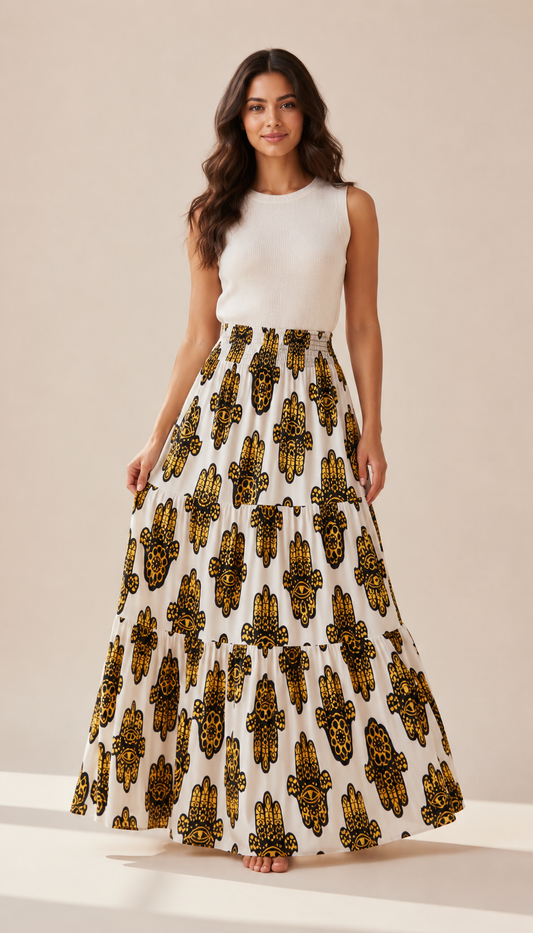 Printed Maxi Skirt
