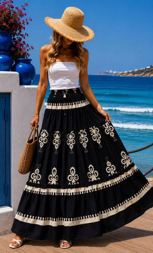Printed Maxi Skirt