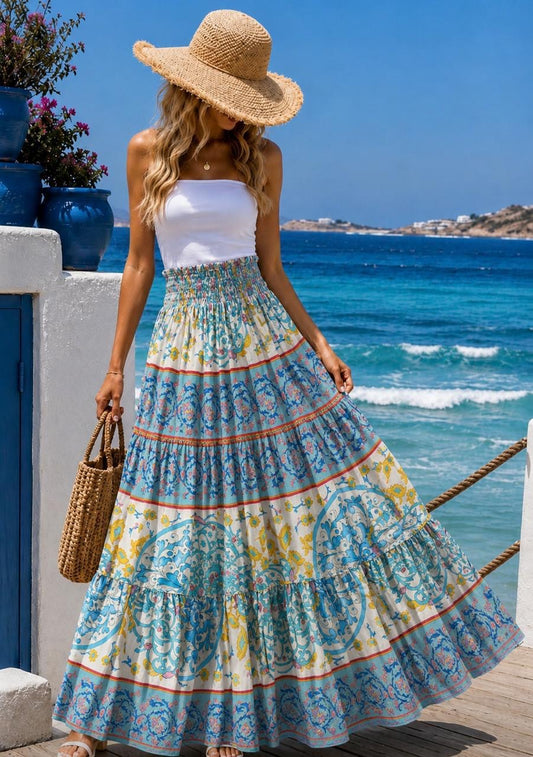 Printed Maxi Skirt