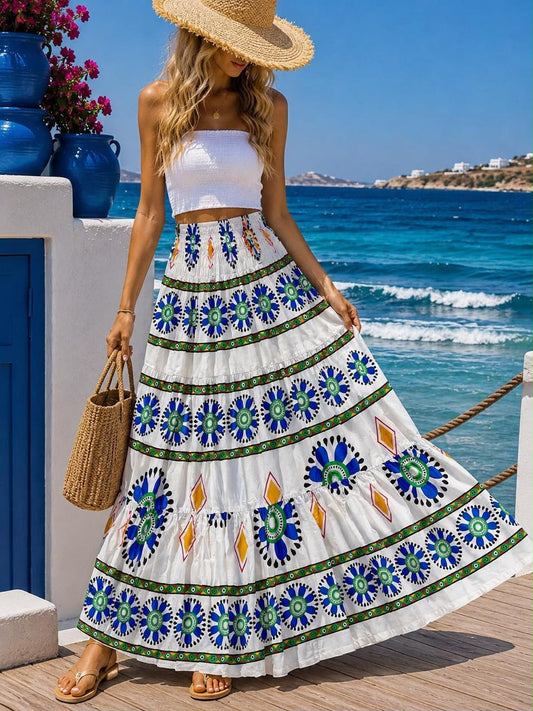 Printed Maxi Skirt