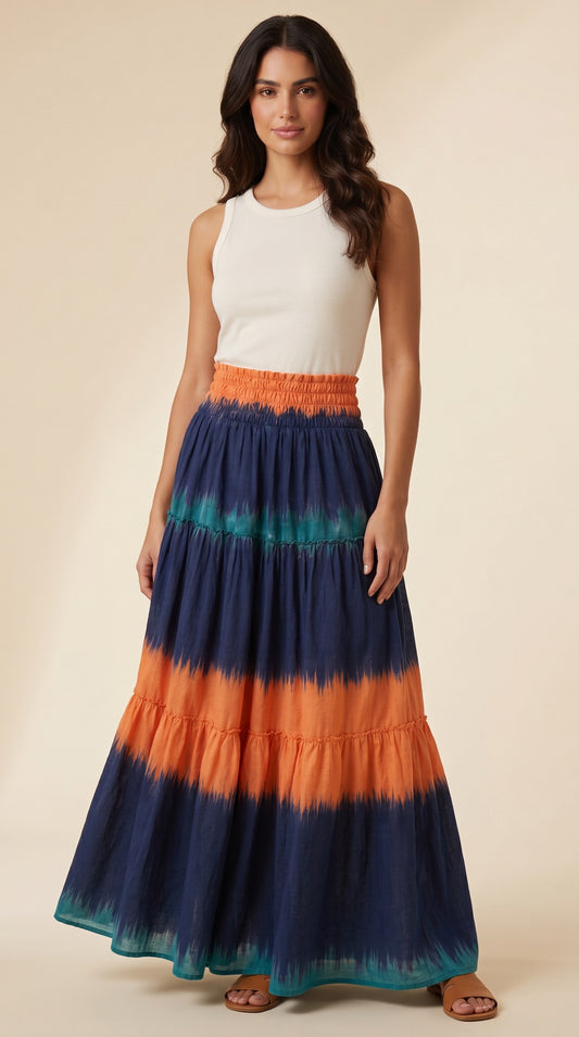 Printed Maxi Skirt