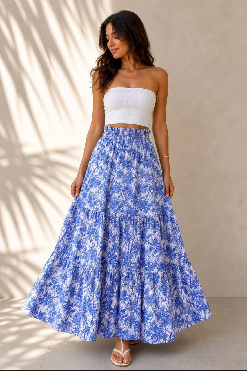 Printed Maxi Skirt