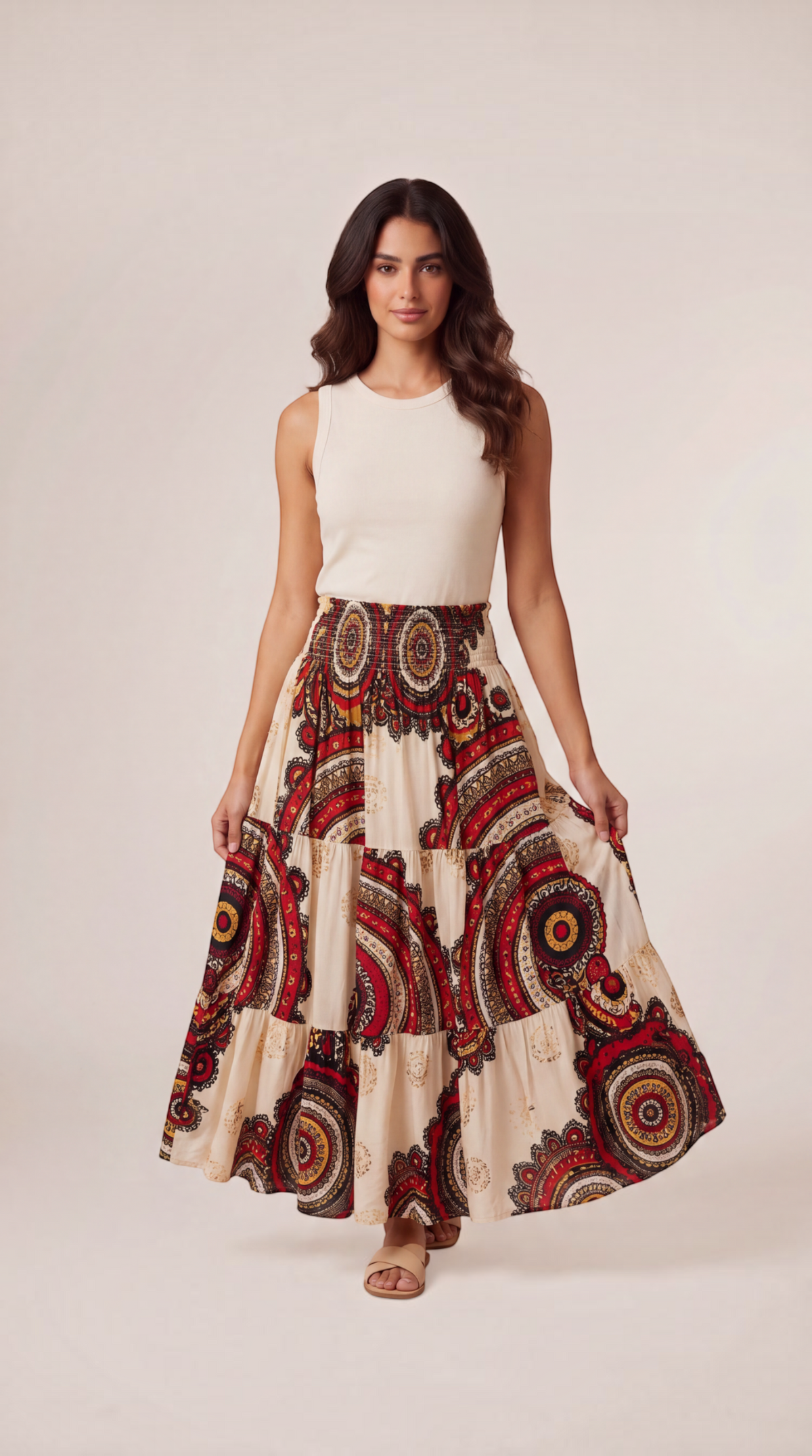 Printed Maxi Skirt