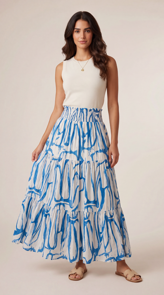 Printed Maxi Skirt