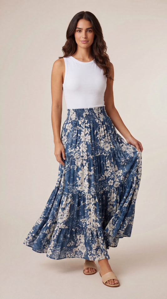Printed Maxi Skirt