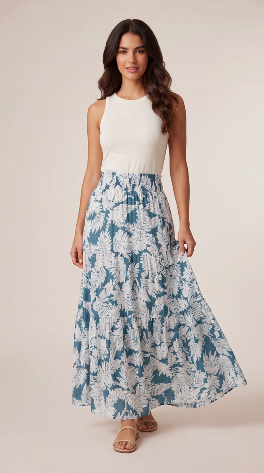 Printed Maxi Skirt